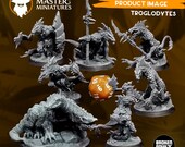 Troglodytes - RPG Miniatures UK - Ultra HD 4K resolution Tough Resin - Highlighted by Hand - Extreme Detail - Easier to Paint - Broken Anvil