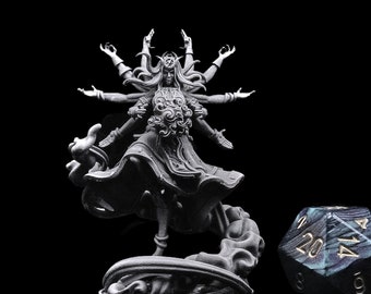 Zirsa the Incarnate- High Definition RPG miniature / Perfect for Dugeons and Dragons / Highlighted for Extreme Detail and Easier Painting