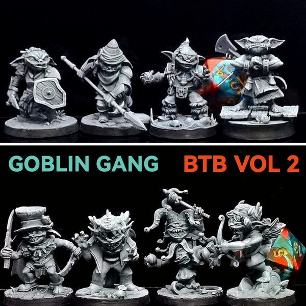 Goblin Squad Vol.II - Rollenspiele Miniaturen / perfekt für Dungeons und Drachen / 4k ultra HD / grundiert von Hand / uk