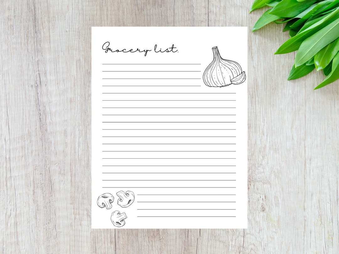 GROCERY LIST PRINTABLE, Meal Prep, Meal Planning, Grocery Planning