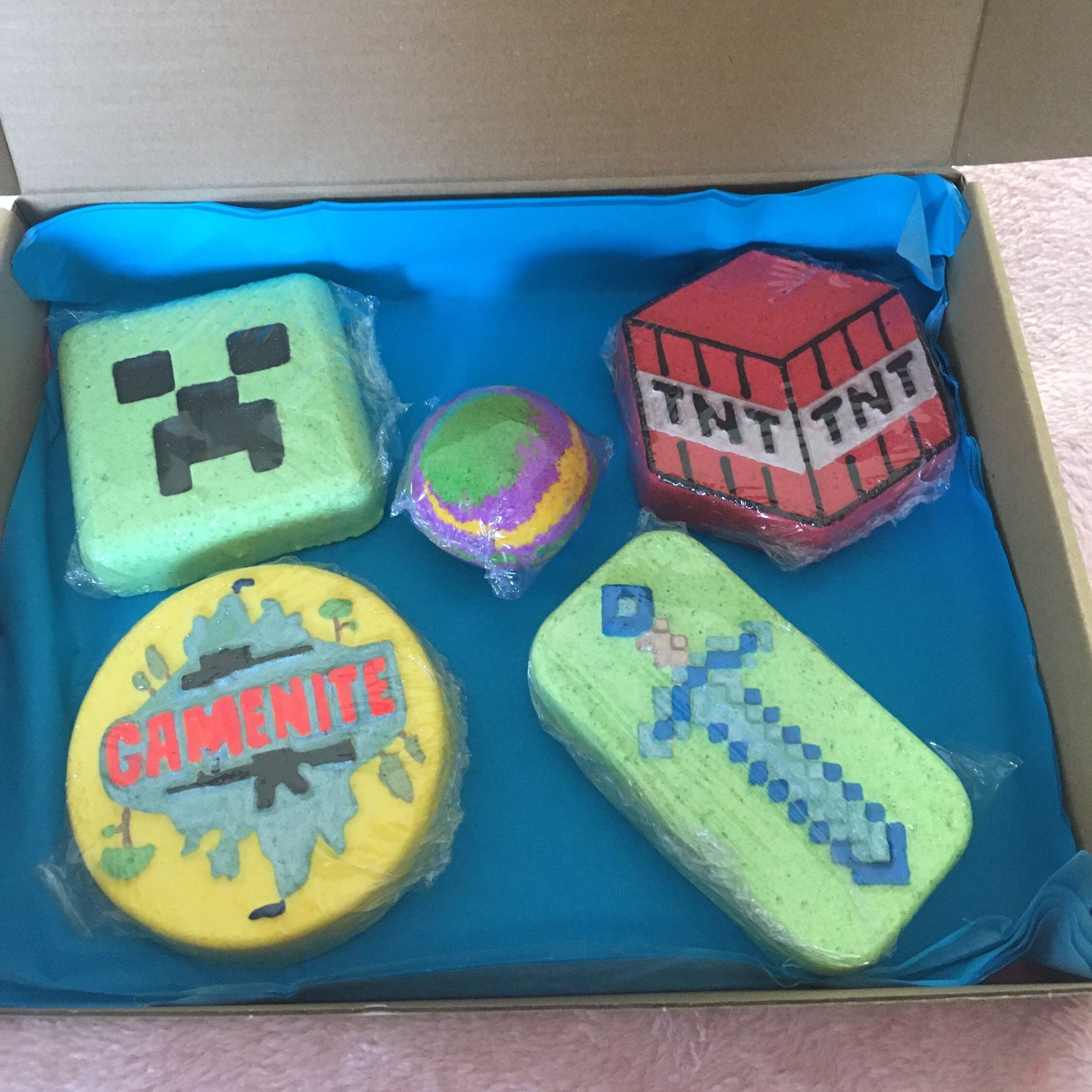 Minecraft Bath Bomb Gift Set / Steve/ Creeper/ TNT / Him / Her Etsy UK