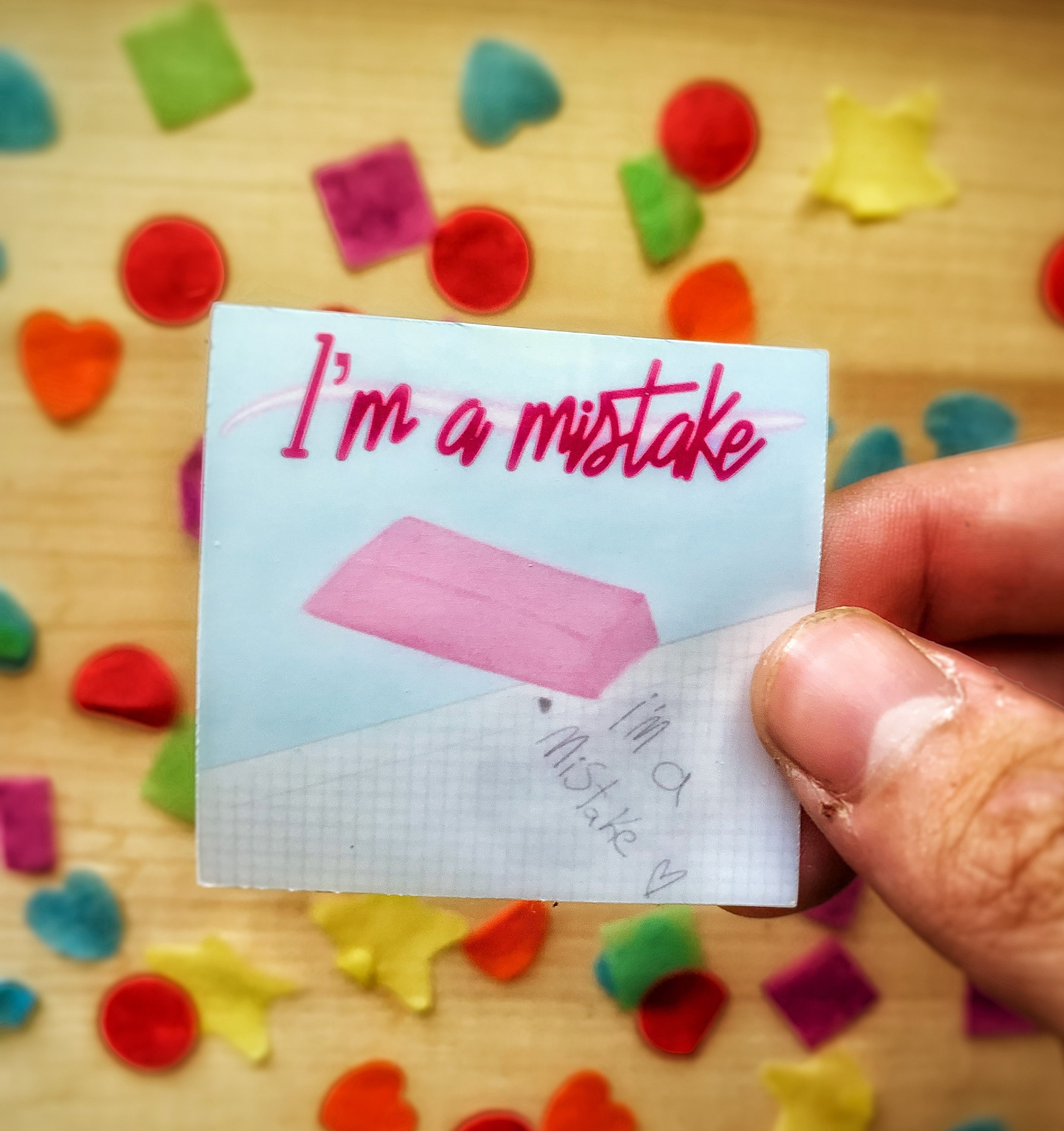 Im a mistake eraser sticker glossy Etsy