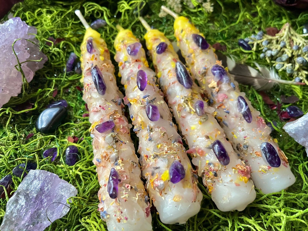 White Light Blessing Candles Etsy