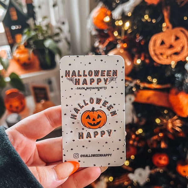 Halloween Happy Acrylic Pin