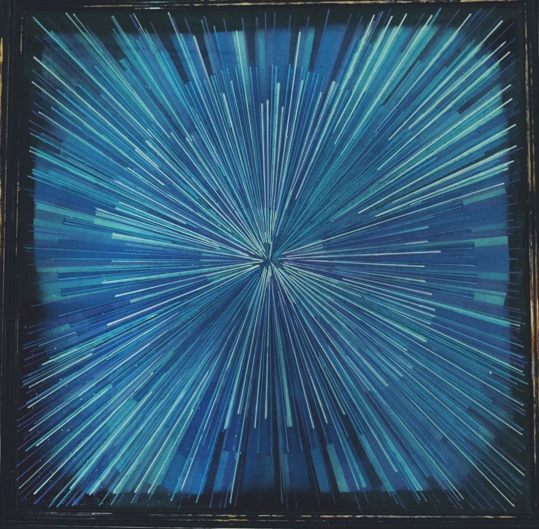 Starburst Glitter Art Work Elegant Stock Paper Art High Etsy