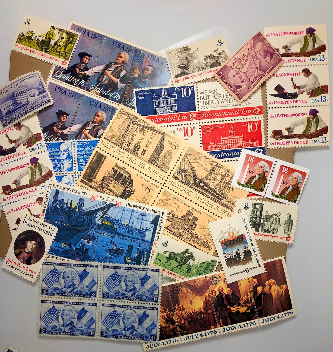 U.S. History in Stamps This Collection is Themed and Selected Etsy
