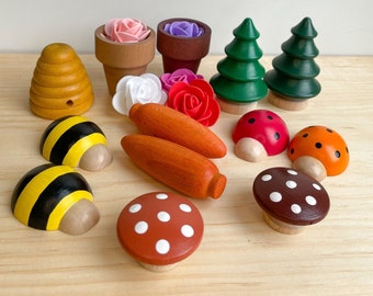 Juego sensorial de primavera - Piezas sueltas Waldorf