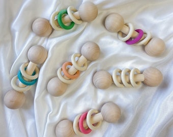 Wooden Baby Rattle - Baby Gifts for New Baby
