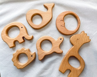 Wooden Baby Teething Toy - New Baby Gift