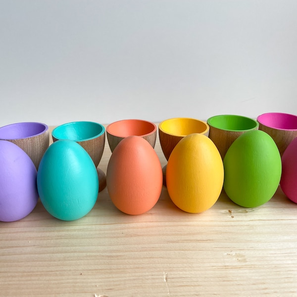 Montessori Egg and Cup Colour Sorting & Matching Activity