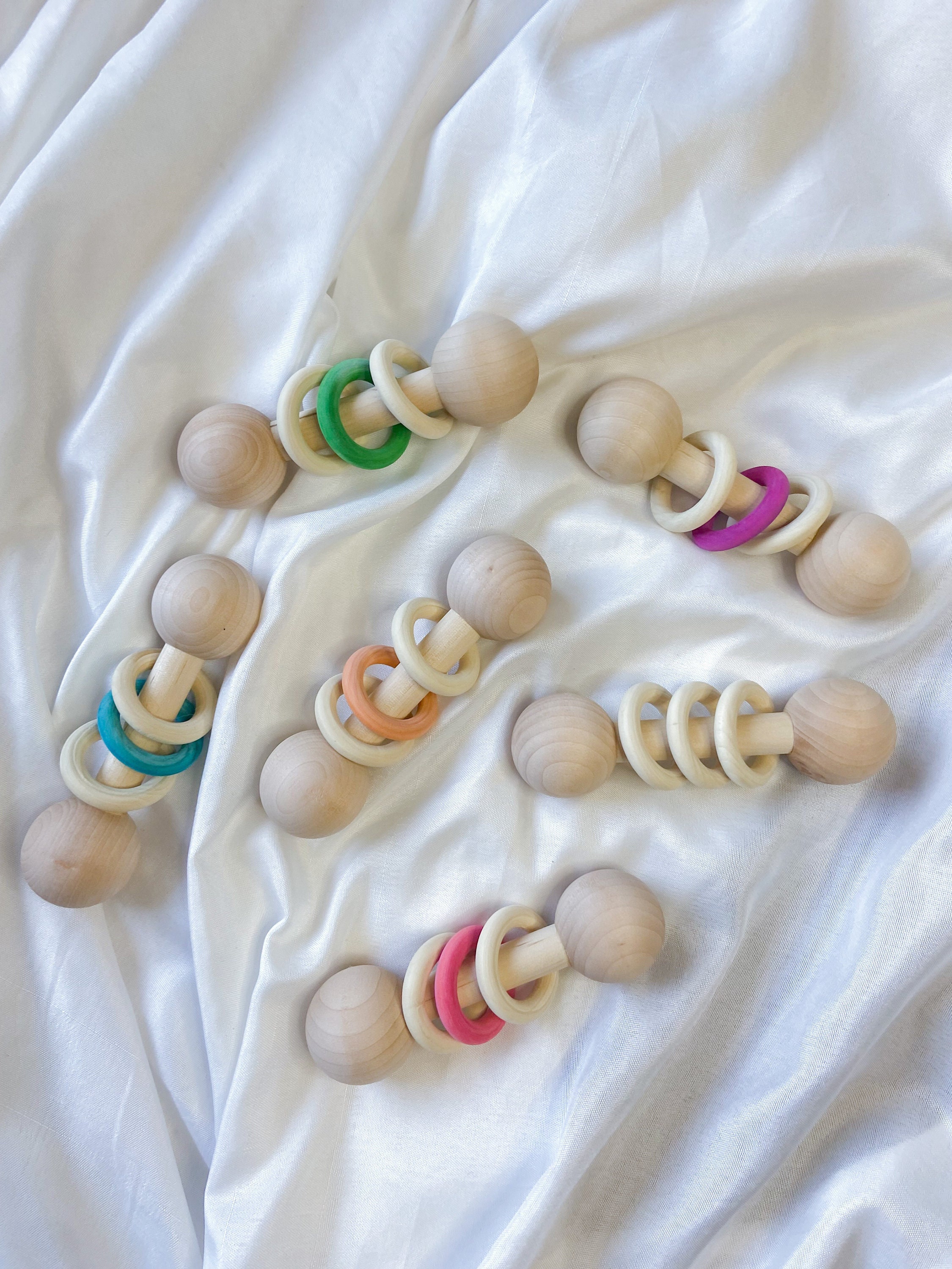 thumbnail image 2 of Baby Rattles Teether Toys, Grasping Toy Sensory Teething Rattle For 2 of 14