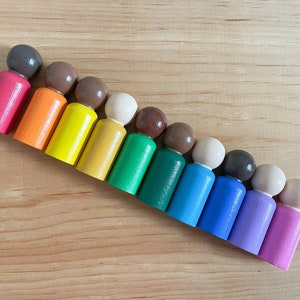 Wooden Peg People - Montessori Peg Dolls - Loose Parts Play