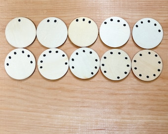 Wooden Number Coins - Counting Aids