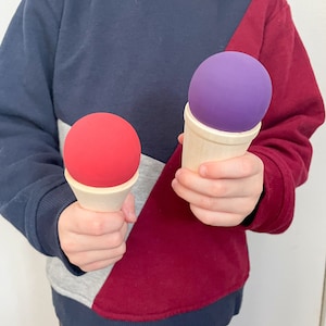Wooden Ice Cream Toy - Pretend Play Food - Kids Ice Cream Set
