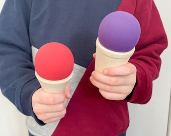 Juguete de helado de madera - Juego de comida de imitación