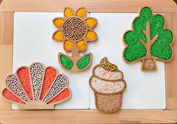 Wooden Sensory Trays - Loose Parts Play - Invitation to Play