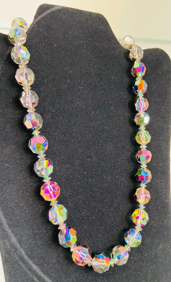 Vintage Shiny Glittery Glass Bead Necklace - image 4
