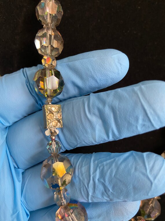 Vintage Shiny Glittery Glass Bead Necklace - image 7