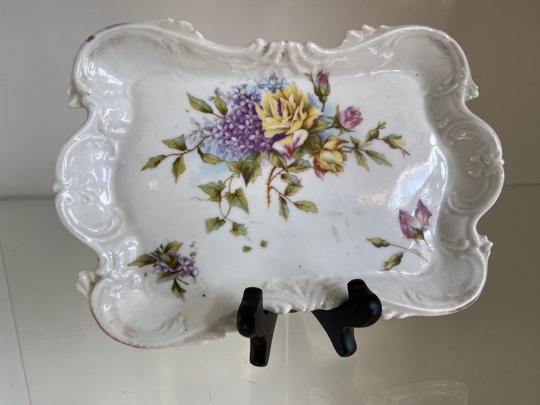 Beautiful Wheelock Germany Floral Dish Platter Etsy