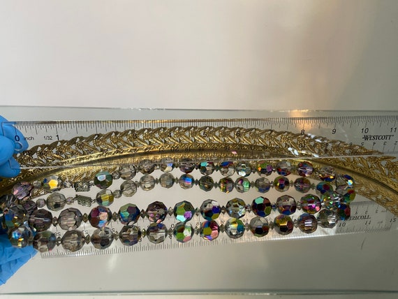 Vintage Shiny Glittery Glass Bead Necklace - image 3