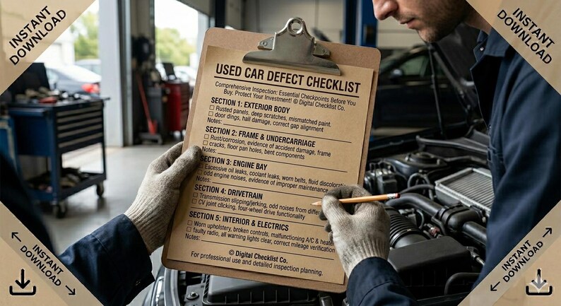 Test Drive Checklist.pdf Used Car Test Drive Checklist Printable PDF | 48 Point Buyer Inspection ...