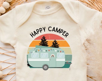 Happy Camper Baby Onesie® - Camping Baby Onesie® - Little Camper Baby - Adventure Onesie® - Hiking Baby Onesie®