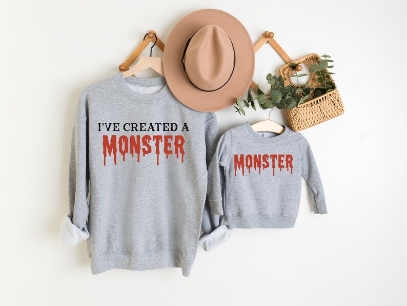 Matching Mother Kids Halloween Sweatshirts Mommy and Me Etsy