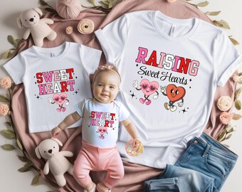 Mom and Infant Matching outfit | Mommy and newborn Matching outfit | Matching Mommy and Me girl Outfit Valentine Day tee |Family Outfit Idea