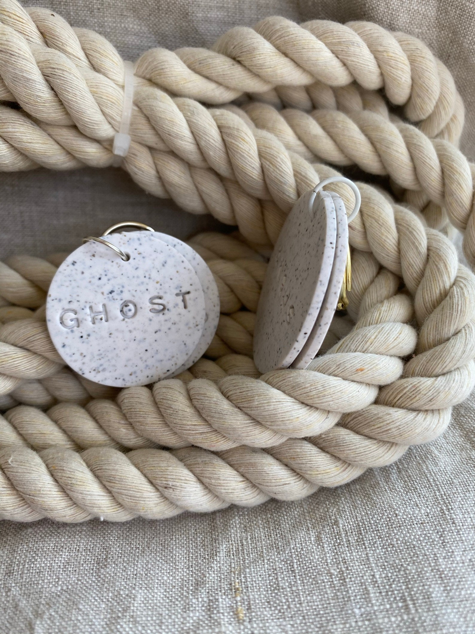 Polymer Clay Dog Tag Dual Round Tag in Oreo Etsy