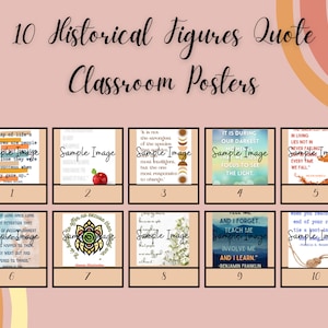 10 Historical Figures Digital Download Quote Classroom Posters