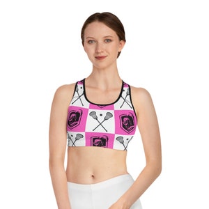 TVS Knights Women&#39;s Lacrosse Sports Bra (AOP)