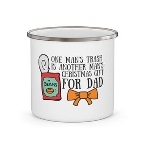 Trash Dad Enamel Camping Mug