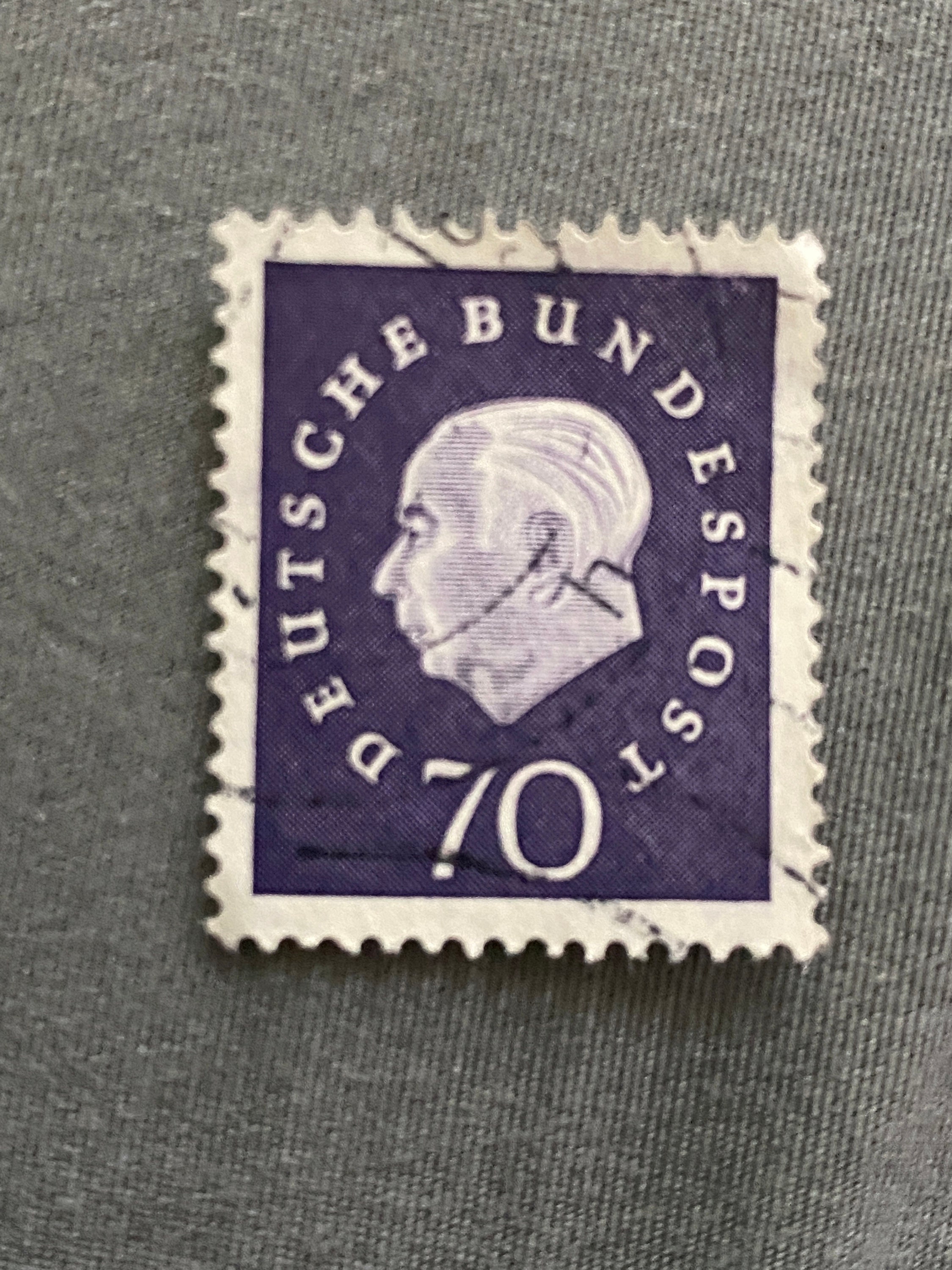 Heuss Deutsche Bundespost 5, 7, 10, 20, 70 STAMPS 1959 - Etsy.de