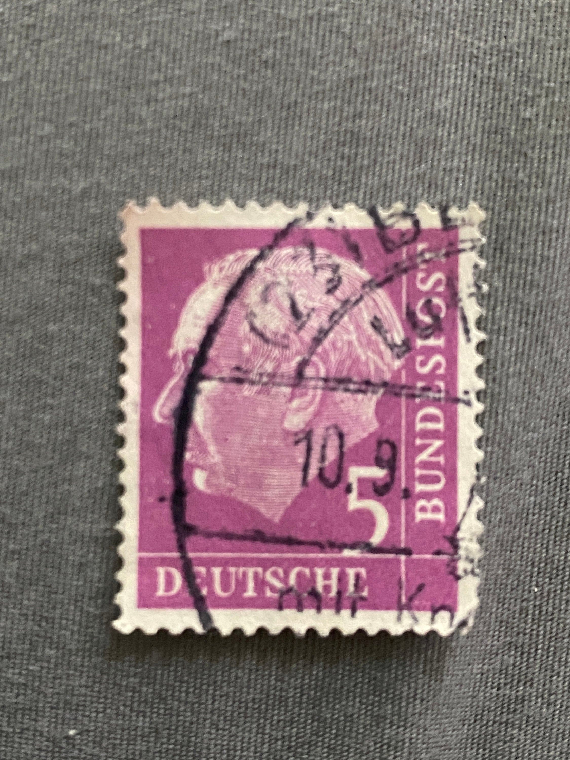 Heuss Deutsches Bundespost 5, 7, 10, 20, 70 STAMPS 1959 - Etsy