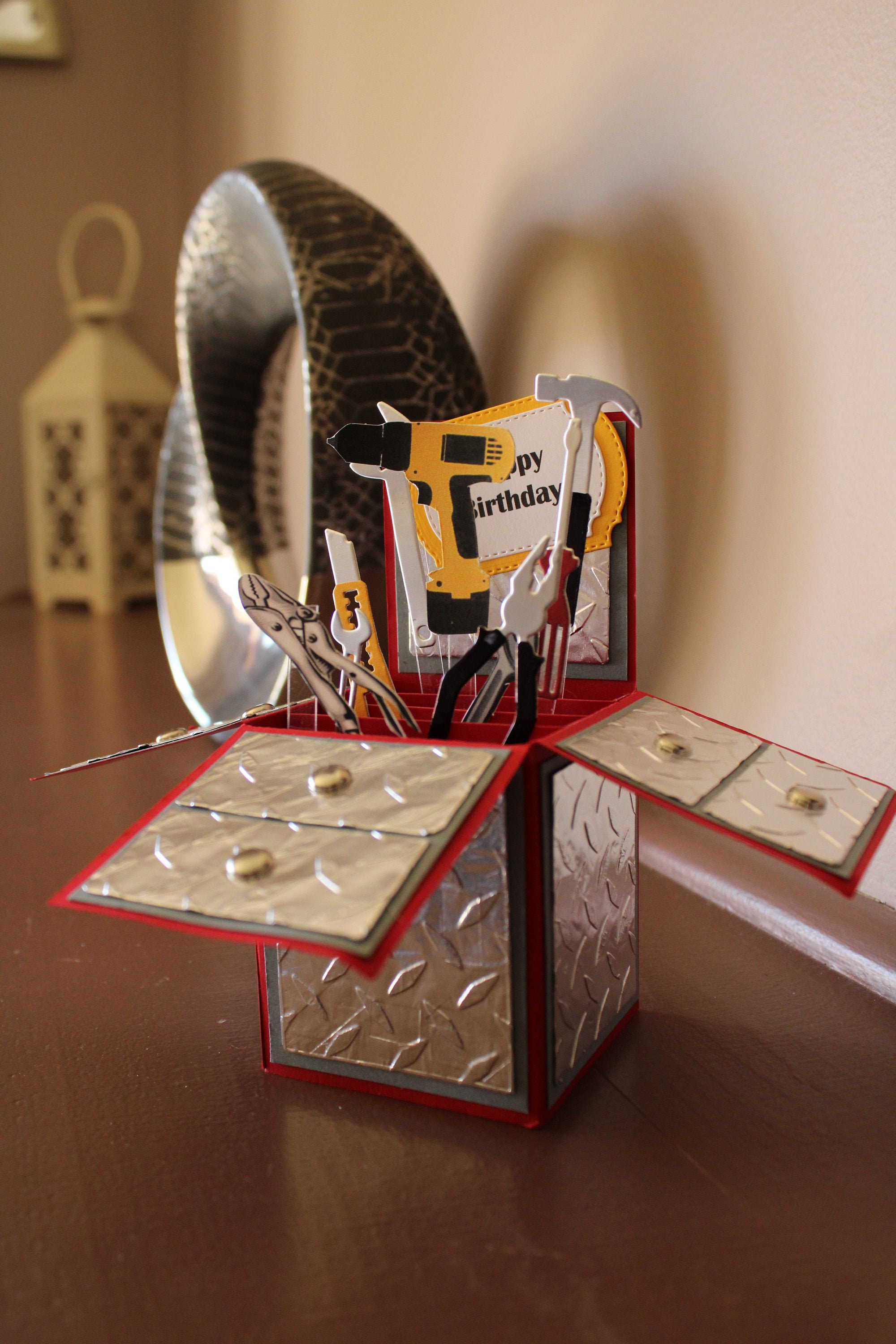 Tool Box Pop Up Card Etsy