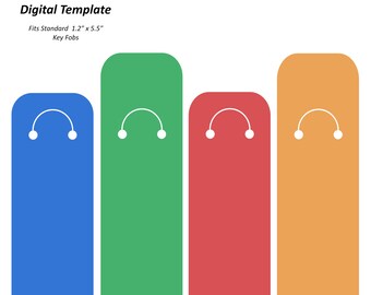 Sleutelhanger Fob Display Card SVG Sjabloon, Sleutelhanger Sleutelhanger Polsband Kaarthouder Digitale Download