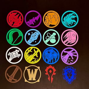 World Of Warcraft Class Icon Decal Sticker 3 New Etsy