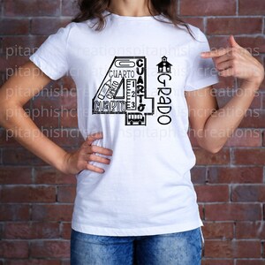 Quarta série escolar - Grados de Escuela Cuarto, SVG de Escuela, PNG de Escuela, Latina Shirt, Latino Shirt, PreK, Escuela, School, Maestra