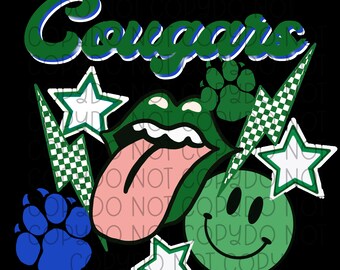 Mascots, School Shirts, Teacher, School Spirit, Cougars, Cougar Spirit Back to School, Retro School Design, Different School Designs, PNG