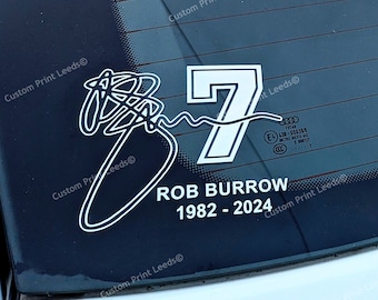 X1 Rob Burrows Remembrance MND Charity Small Sticker Decal + Free UK P&P
