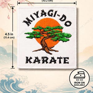 Miyagi Do Karate Embroidered Patch – Cobra Kai Cosplay Apparel (4.5 Inch)