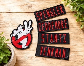 Ghostbusters 2 Logo or Name Tags for  Cosplay Costumes / Halloween - Iron On Available