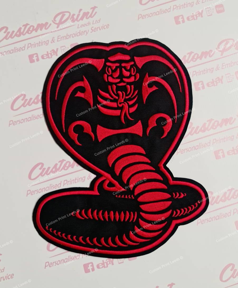 Cobra Kai Red & Black Embroidered Large Patch Film / Novelty - Etsy