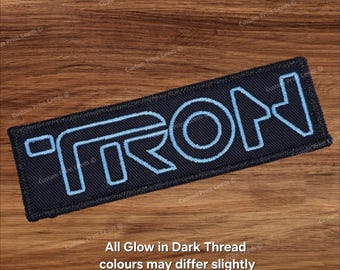 Retro Tron Inspired Costume Jacket Patch – Blue/Pink/Orange (Iron On Available)