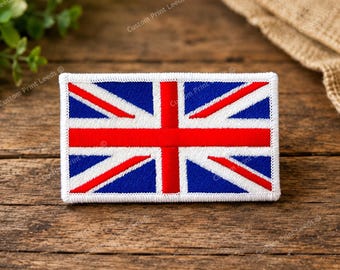 Union Jack Flagge gestickter Aufnäher (6 x 10 cm) - zum Aufbügeln verfügbar