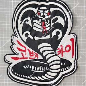 Korean Cobra Kai Fully Embroidered 10.5 Inch Patch - Karate Kid 1994 Costume/ Cosplay Costume/ Jacket/ Washable - Iron On Available!