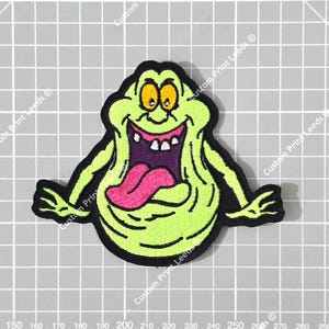 Ghostbusters Slimer Glow In the Dark Embroidered Patch - Cosplay, Halloween, Jackets, Bags - Iron On Available.