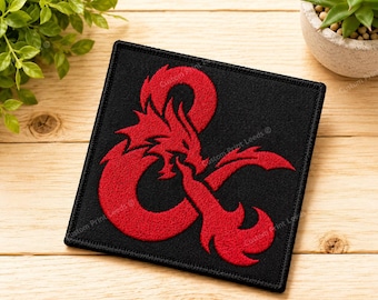 Dungeons & Dragons Embroidered Logo Patch - DnD, 80's Retro, 80's TV - Iron on Available