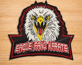 Eagle Fang Karate Embroidered Patch – Large 9 by 8" - Cobra Kai Series Fan Gear - Check it Out!