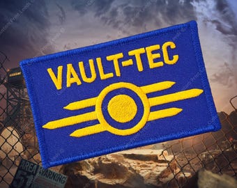 Vault-Tec Patch – Fallout Cosplay Embroidered Patch 2.5" by 4" -  Iron On Available